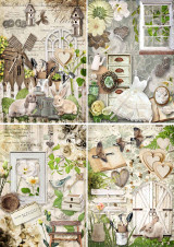 Decoupage Queen Decoupage Queen Garden 4 Pack A4