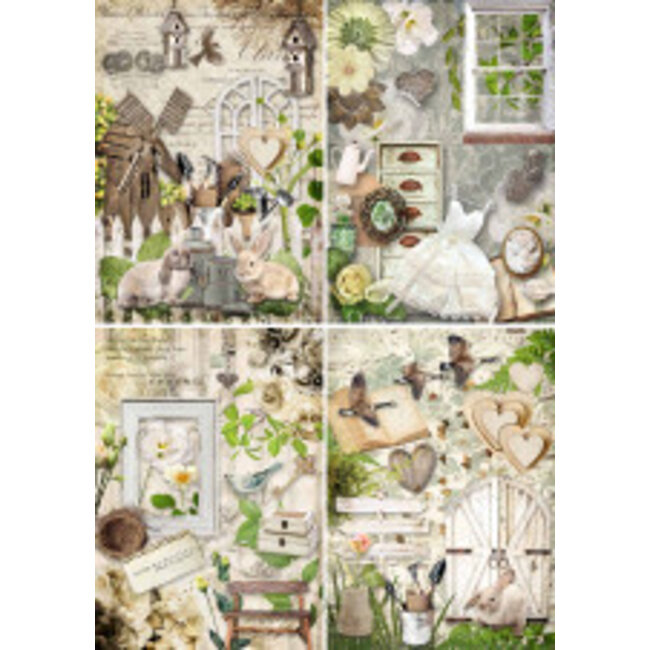 Decoupage Queen Decoupage Queen Garden 4 Pack A3