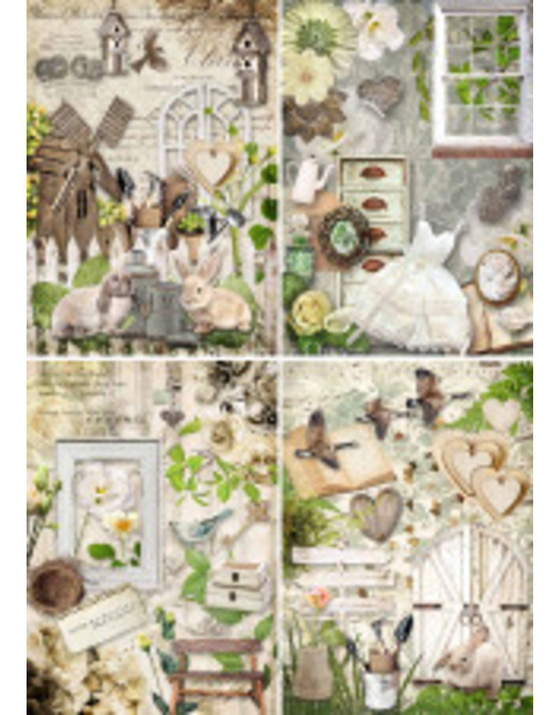 Decoupage Queen Decoupage Queen Garden 4 Pack A3