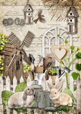 Decoupage Queen Decoupage Queen Garden Friends A4