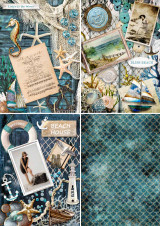Decoupage Queen Decoupage Queen Coastal 4 Pack A4