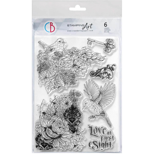 Ciao Bella Clear Stamp Set 6"x8"  Love at first sight