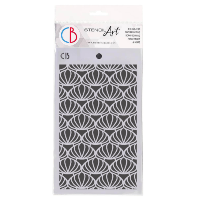 Ciao Bella Texture Stencil 5"x8" Precious fan