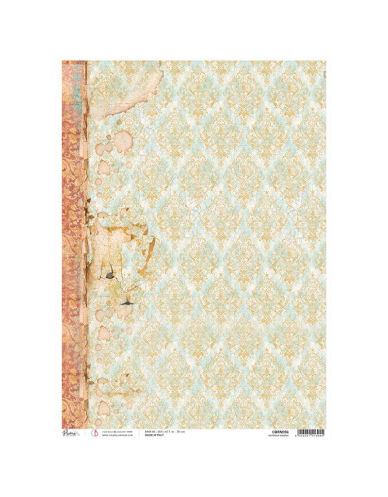 Ciao Bella Rice Paper A3 Victorian damask