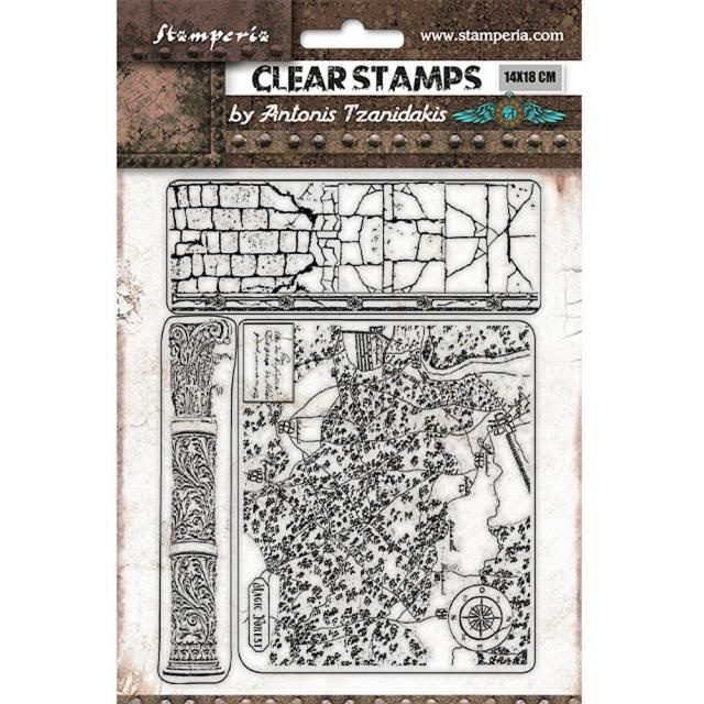 Stamperia Acrylic stamp cm 14x18 - Magic Forest brick