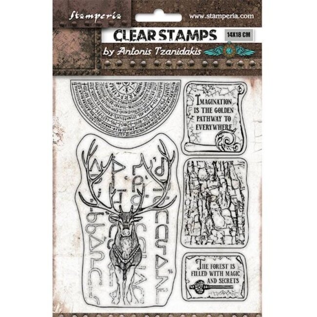 Stamperia Acrylic stamp cm 14x18 - Magic Forest deer