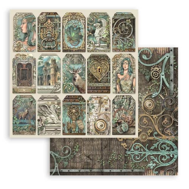 Stamperia Scrapbooking Double face sheet - Magic Forest tags