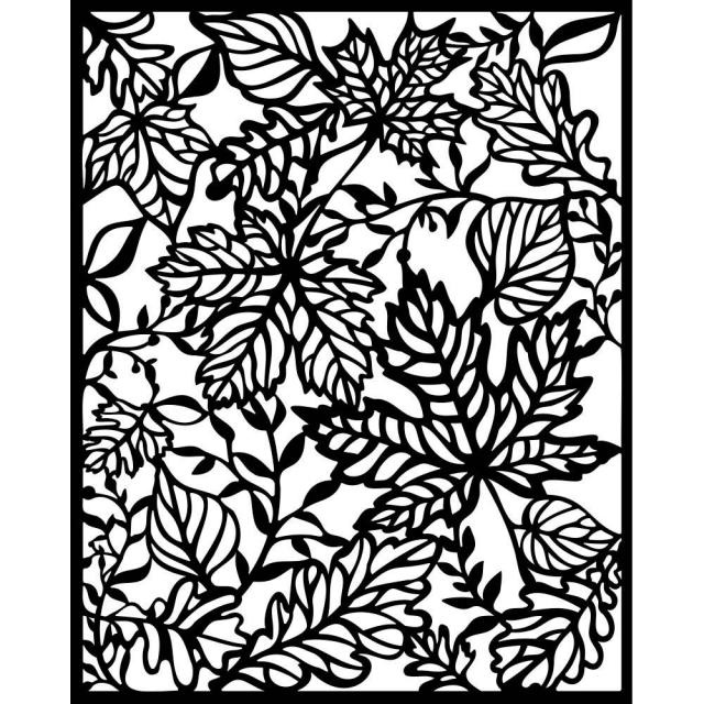 Stamperia Thick stencil cm 20X25 - Magic Forest leaves