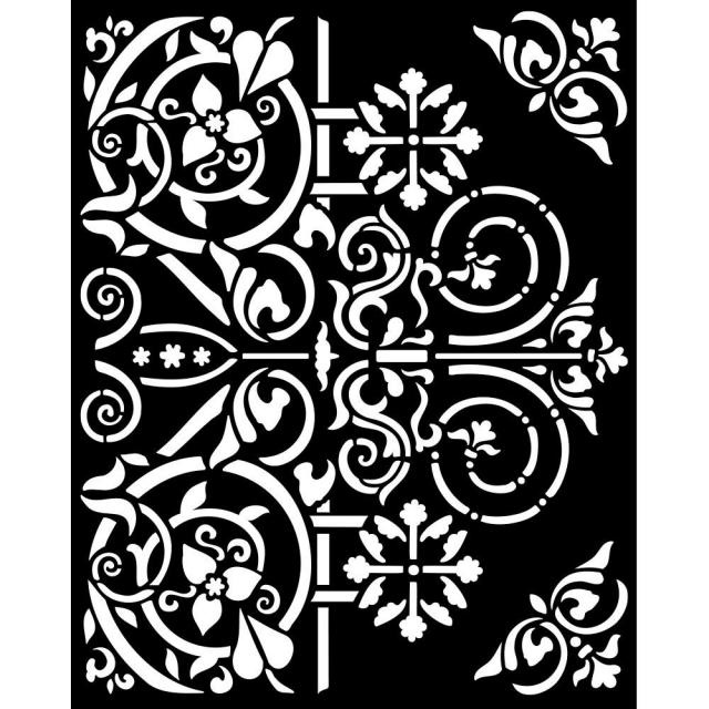 Stamperia Thick stencil cm 20X25 - Magic Forest door ornaments