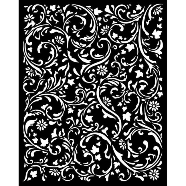 Stamperia Thick stencil cm 20X25 - Magic Forest swirls pattern