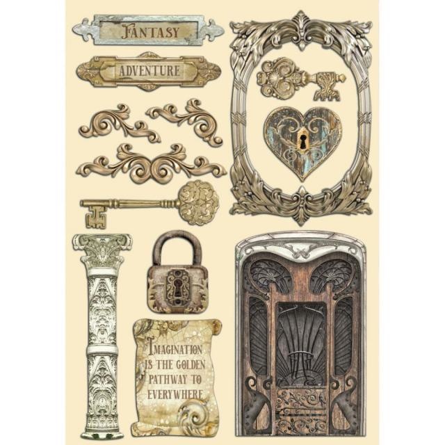 Stamperia Colored Wooden shape A5 - Magic Forest