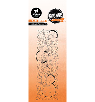 SL Clear Stamp Primula branch Grunge collection nr.393 - Scraphut