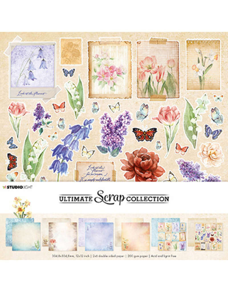 Studio Light SL Paper Set Spring grunge Ultimate Scrap Collection nr.24