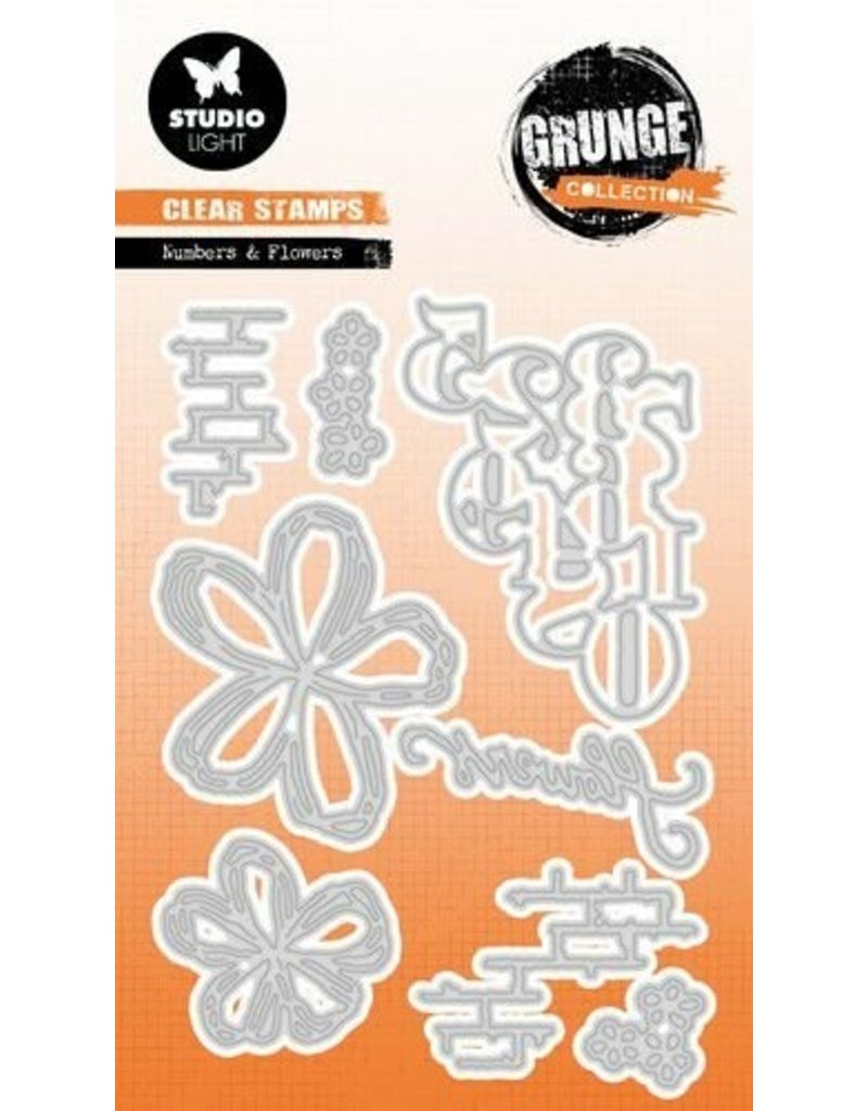 Studio Light SL Cutting Die Numbers & Flowers Grunge collection nr.503