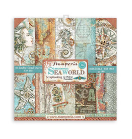 Stamperia Scrapbooking Small Pad 10 sheets cm 20,3X20,3 (8"X8") - Sea World