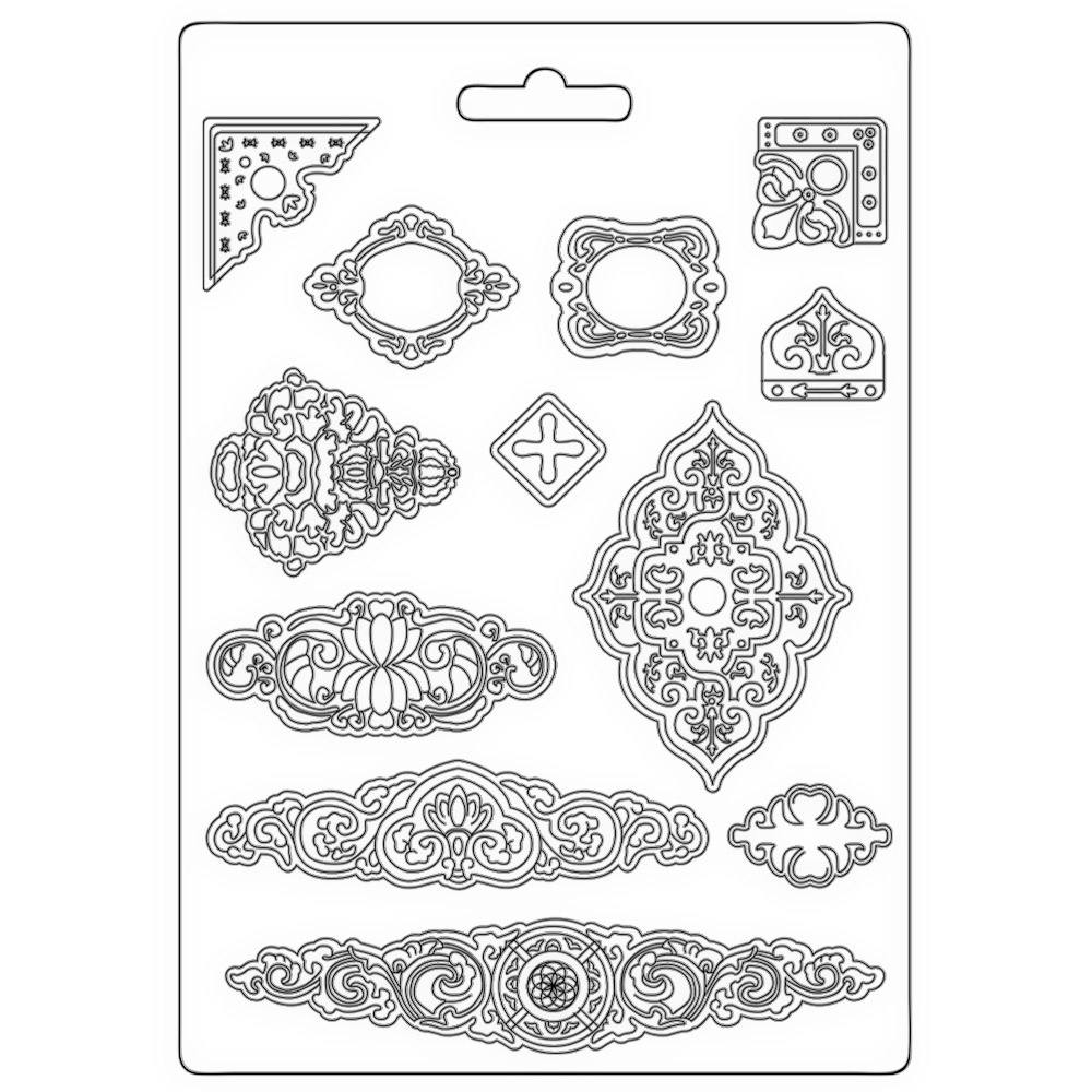 Stamperia Soft Mould A4 - Vintage library plates