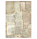 Stamperia Selection 6 Rice paper A4 - Vintage Library