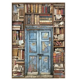 Stamperia A4 Rice paper packed - Vintage Library door