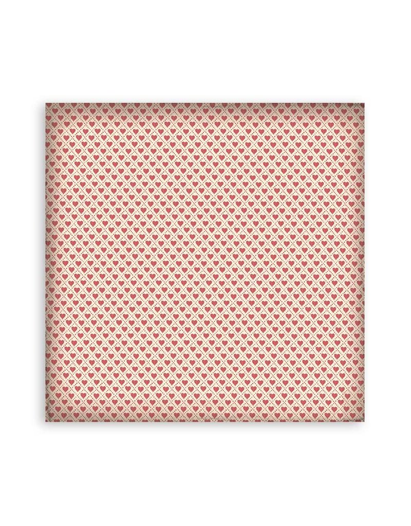 Stamperia Pack 4 sheets fabric cm 30x30 - Alice Forever