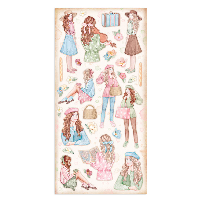 Stamperia Collectables 10 sheets 15x30,5 (6”x12”) - Create Happiness Oh lá lá