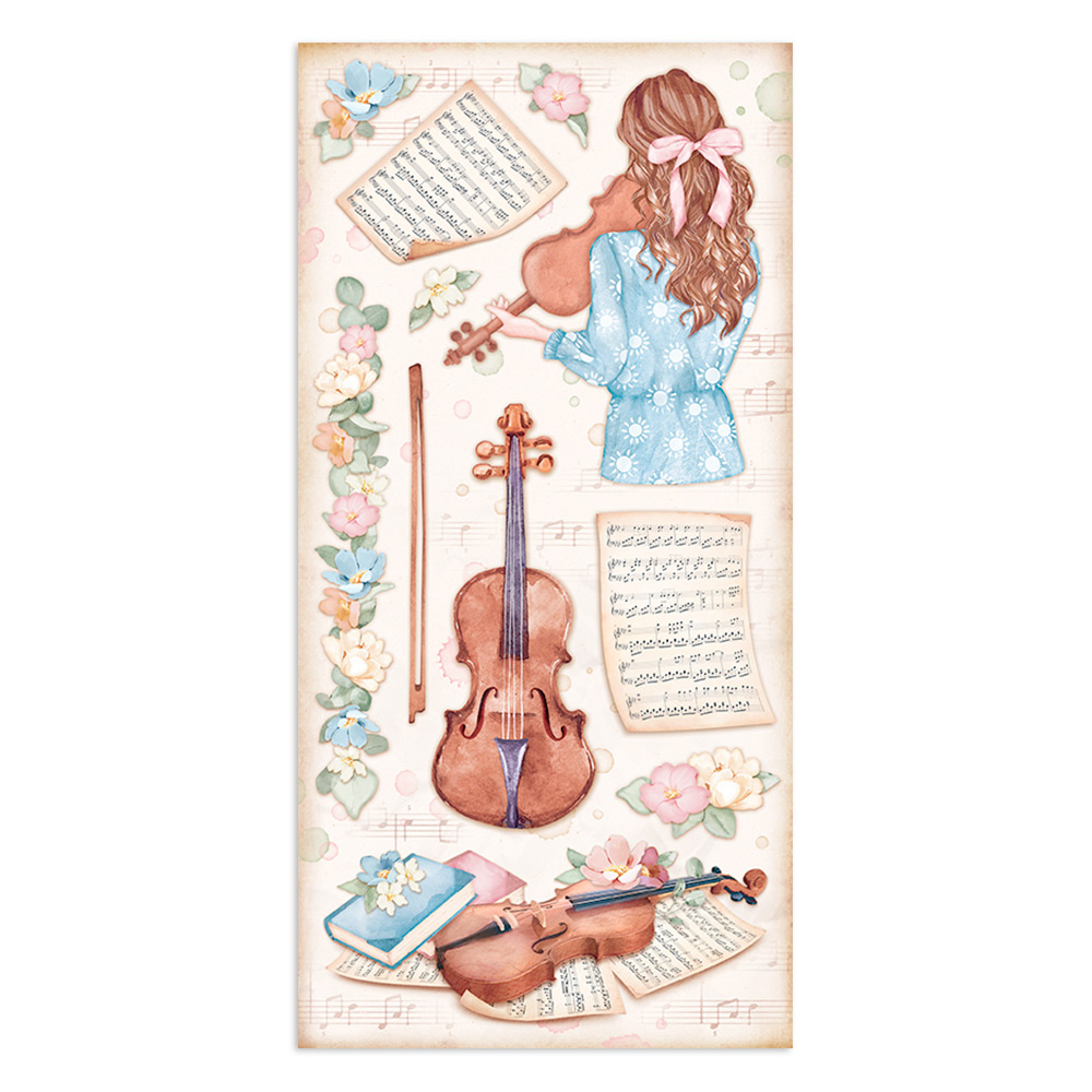 Stamperia Collectables 10 sheets 15x30,5 (6”x12”) - Create Happiness Oh lá lá