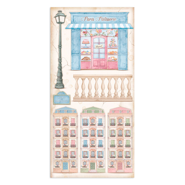 Stamperia Collectables 10 sheets 15x30,5 (6”x12”) - Create Happiness Oh lá lá