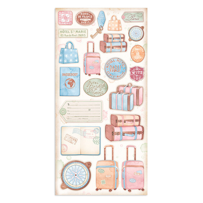 Stamperia Collectables 10 sheets 15x30,5 (6”x12”) - Create Happiness Oh lá lá