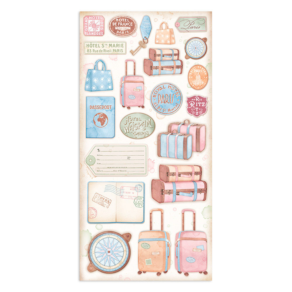 Stamperia Collectables 10 sheets 15x30,5 (6”x12”) - Create Happiness Oh lá lá