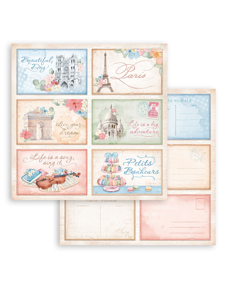 Stamperia Scrapbooking Pad 10 sheets cm 30,5x30,5 (12"x12") - Create Happiness Oh lá lá