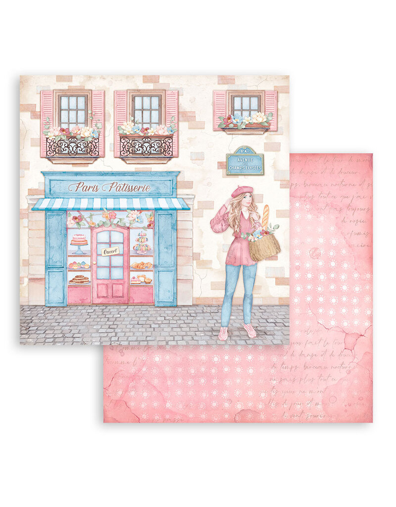 Stamperia Scrapbooking Double face sheet - Create Happiness Oh lá lá patisserie