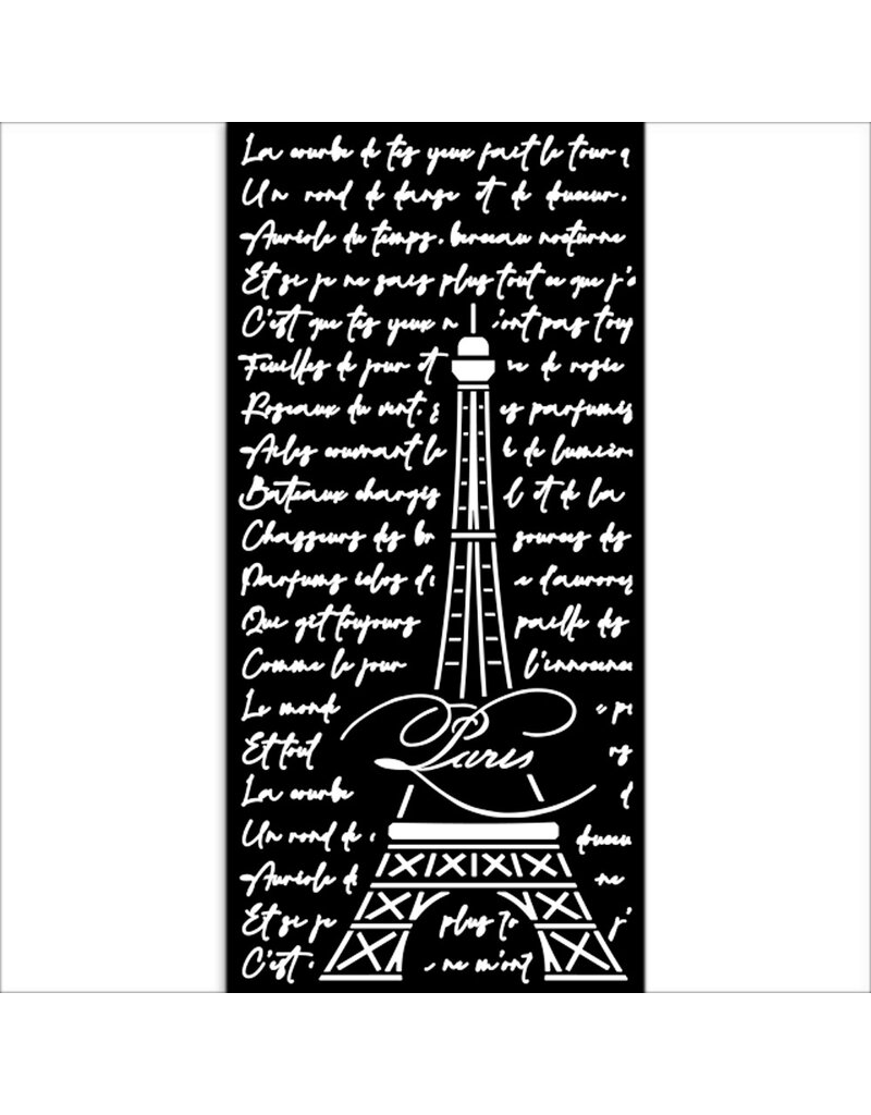 Stamperia Thick stencil cm 12X25 - Create Happiness Oh lá lá Tour Eiffel