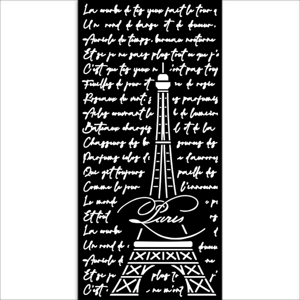 Stamperia Thick stencil cm 12X25 - Create Happiness Oh lá lá Tour Eiffel