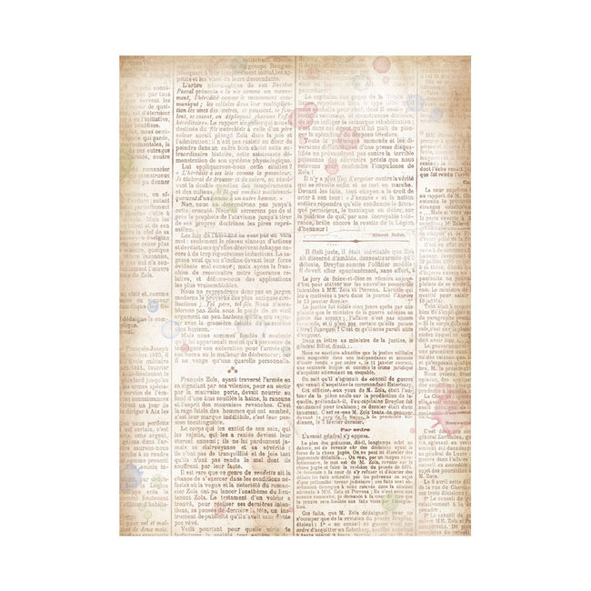 Stamperia Selection 8 Rice paper A6 backgrounds - Create Happiness Oh lá lá