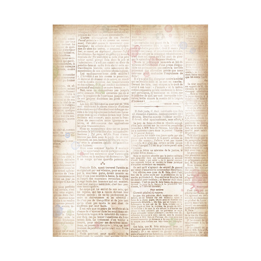 Stamperia Selection 8 Rice paper A6 backgrounds - Create Happiness Oh lá lá