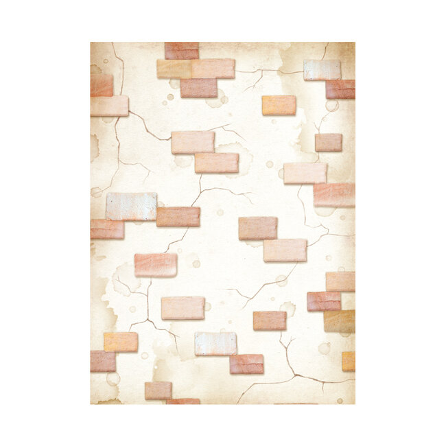 Stamperia Selection 8 Rice paper A6 backgrounds - Create Happiness Oh lá lá