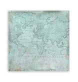 Stamperia Pack 4 sheets fabric cm 30x30 - Around the world