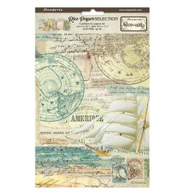 Stamperia Selection 6 Rice paper A4 - Around the world