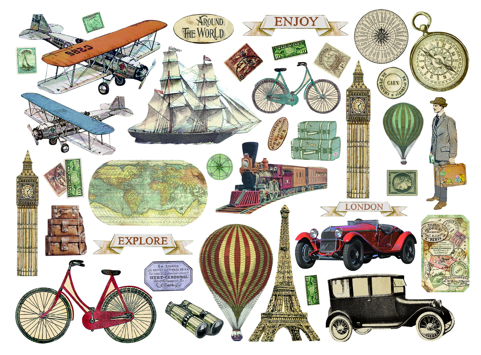 Stamperia Die cuts assorted - Around the world