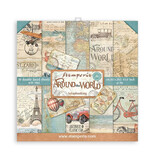 Stamperia Scrapbooking Small Pad 10 sheets cm 20,3X20,3 (8"X8") - Around the World