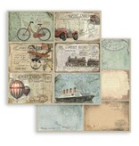 Stamperia Scrapbooking Small Pad 10 sheets cm 20,3X20,3 (8"X8") - Around the World