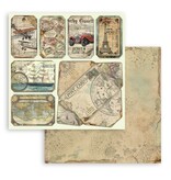 Stamperia Scrapbooking Small Pad 10 sheets cm 20,3X20,3 (8"X8") - Around the World