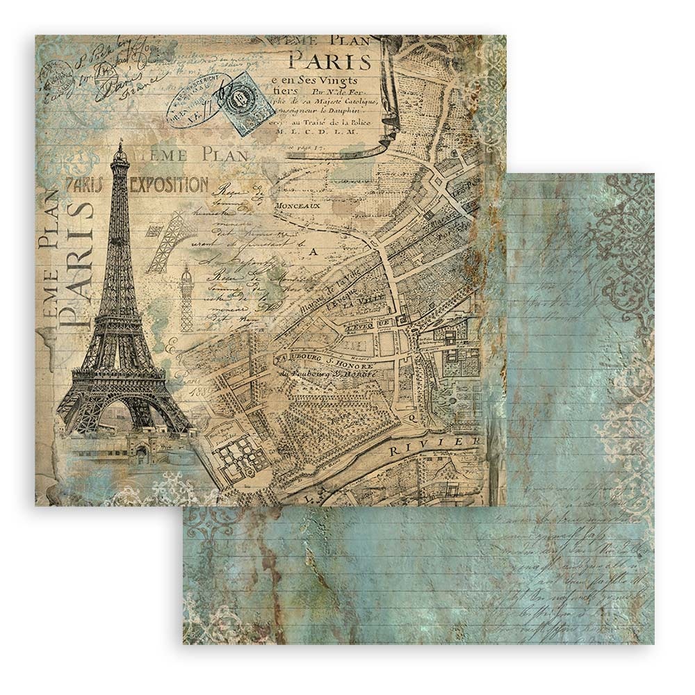 Stamperia Scrapbooking Pad 10 sheets cm 30,5x30,5 (12"x12") - Around the world