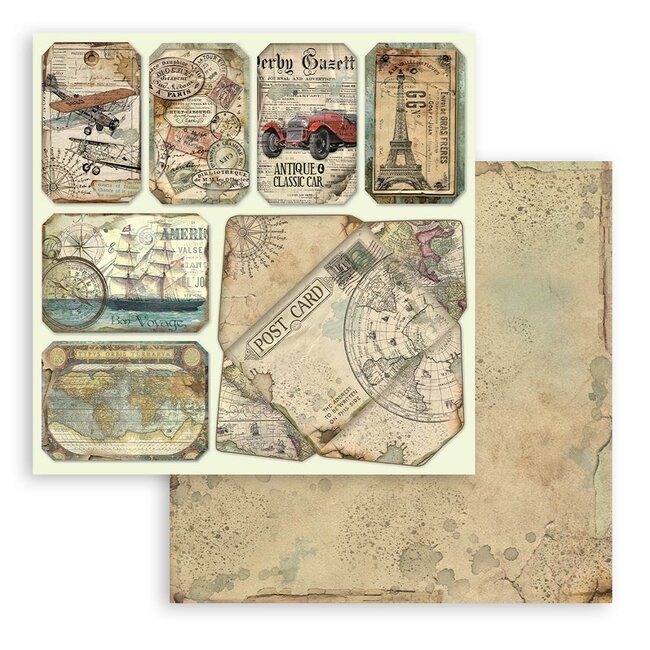 Stamperia Scrapbooking Pad 10 sheets cm 30,5x30,5 (12"x12") - Around the world