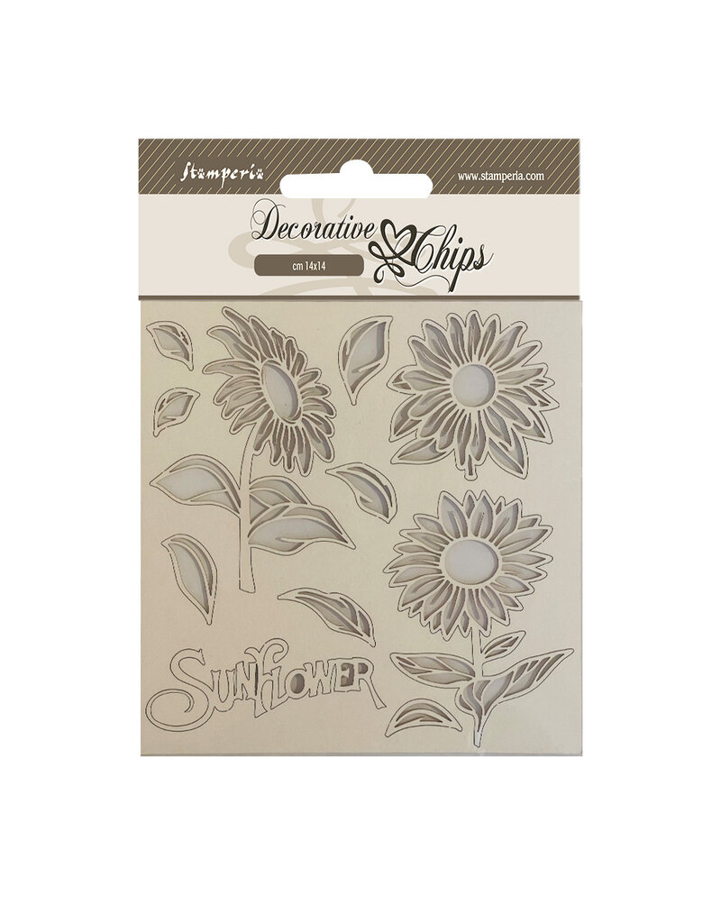 Stamperia Decorative chips cm 14x14 - Sunflower Art