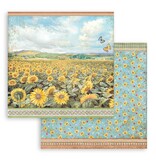 Stamperia Scrapbooking Small Pad 10 sheets cm 20,3X20,3 (8"X8") - Sunflower Art