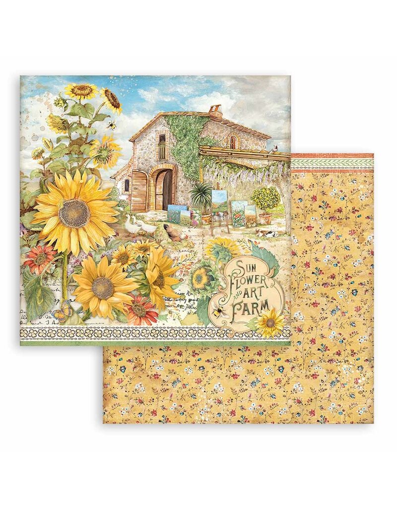 Stamperia Scrapbooking Pad 10 sheets cm 30,5x30,5 (12"x12") - Sunflower Art