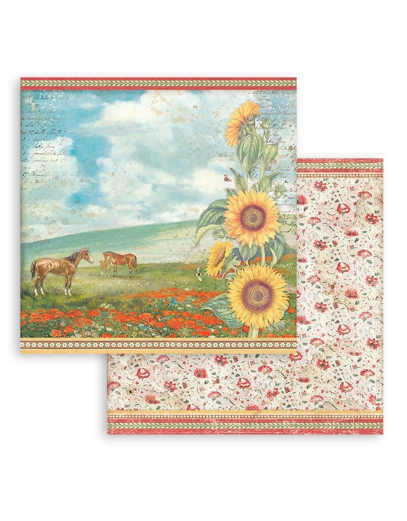Stamperia Scrapbooking Pad 10 sheets cm 30,5x30,5 (12"x12") - Sunflower Art