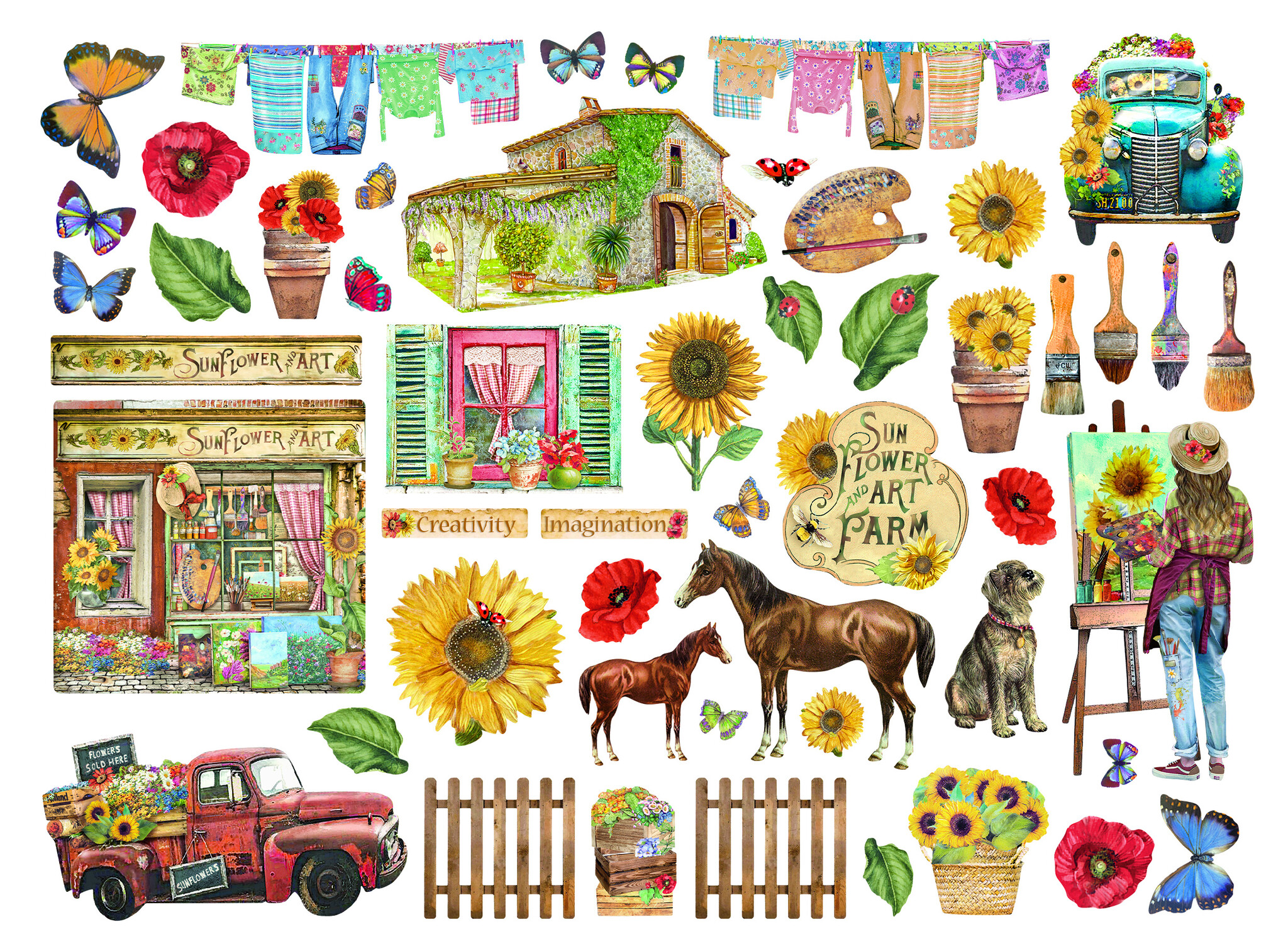 Stamperia Die cuts assorted - Sunflower Art