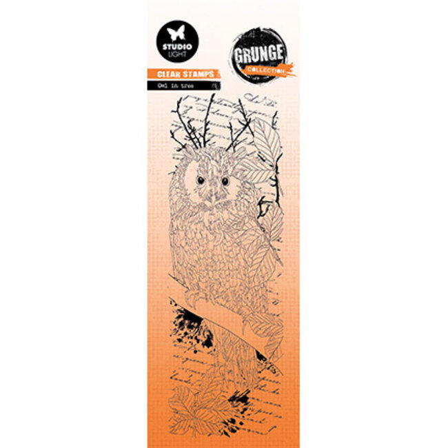 Studio Light Owl in tree Grunge collection nr.447