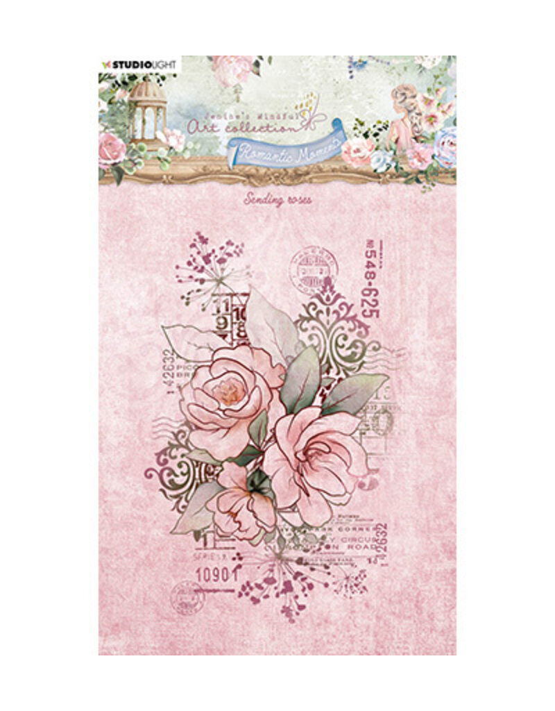 Studio Light JMA Clear Stamp Sending roses Romantic Moments nr.481